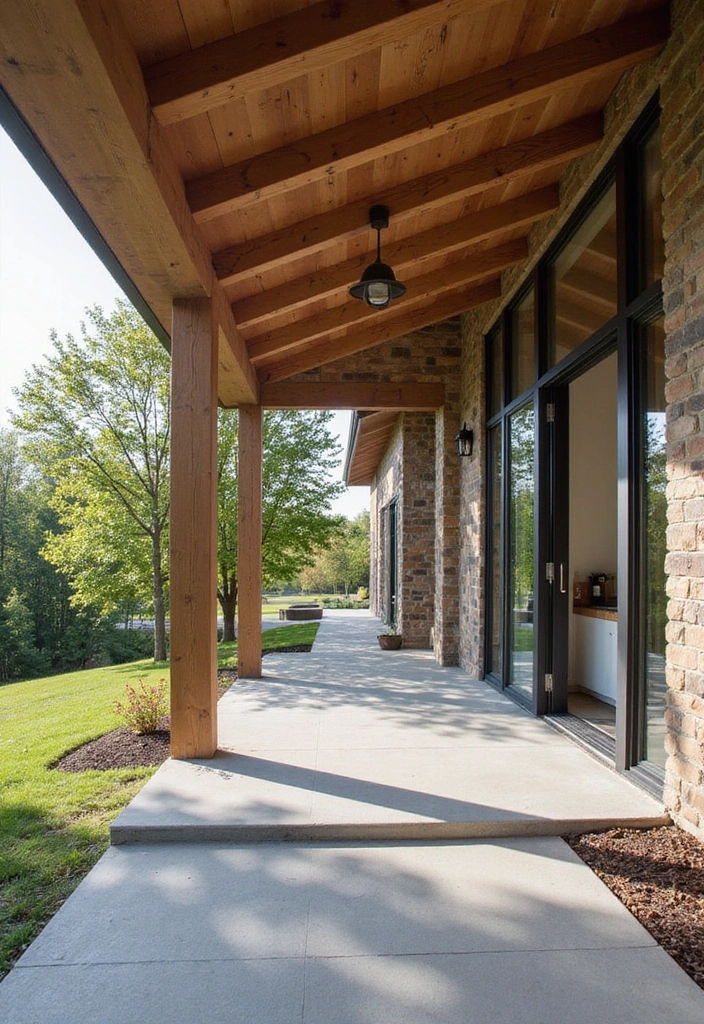 17 Decorative Porch Ceiling Beams That Will Add Character to Your Home (Wait Until You See #6!) - 6. Floating Beams for an Airy Feel
