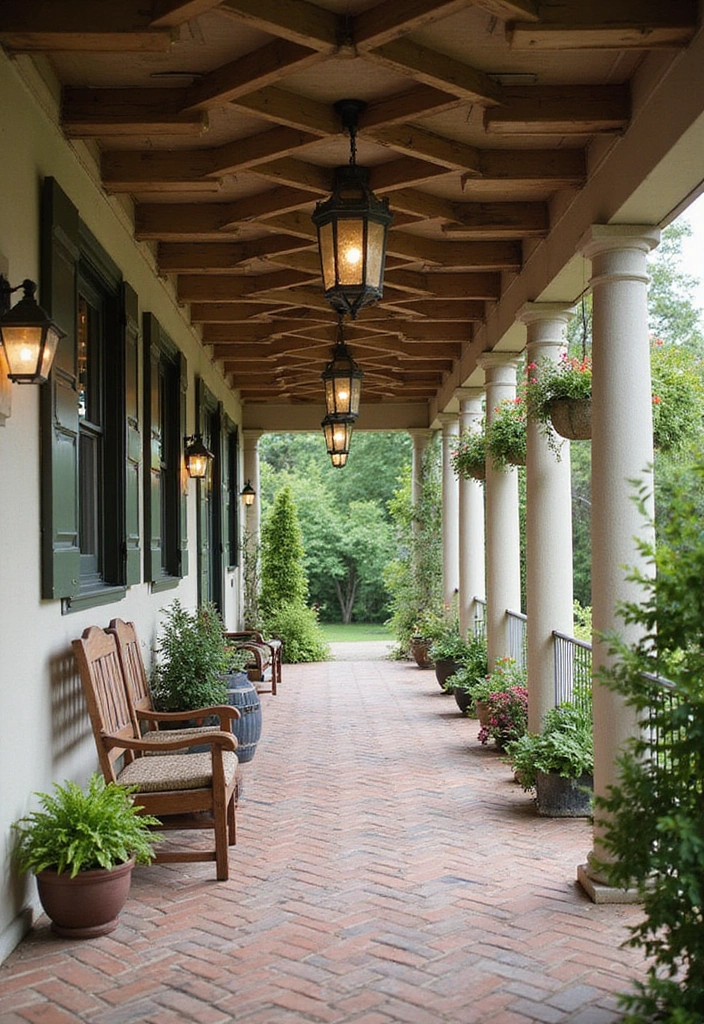17 Decorative Porch Ceiling Beams That Will Add Character to Your Home (Wait Until You See #6!) - 7. Cross Beams for Added Character