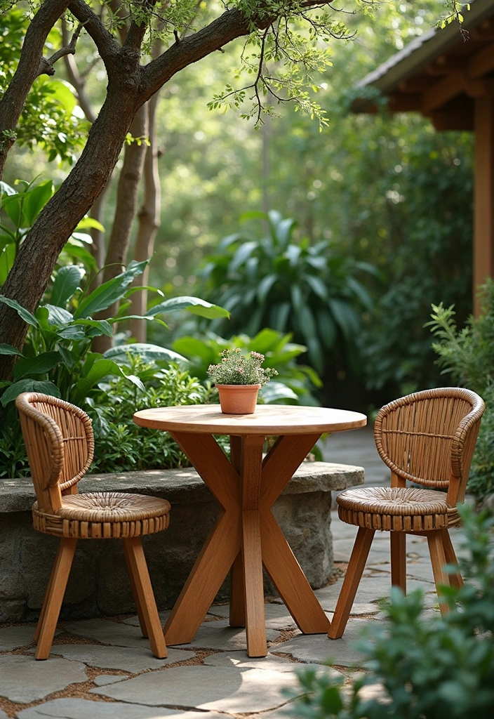 17 Modern Bistro Set Ideas for a Chic Garden Makeover (#12 Is a Game Changer!) - 10. Eco-Friendly Materials