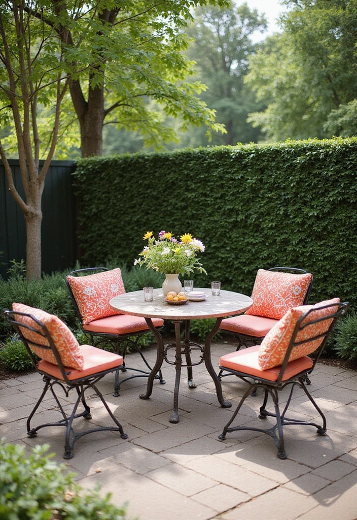 17 Modern Bistro Set Ideas for a Chic Garden Makeover (#12 Is a Game Changer!) - 11. Geometric Shapes