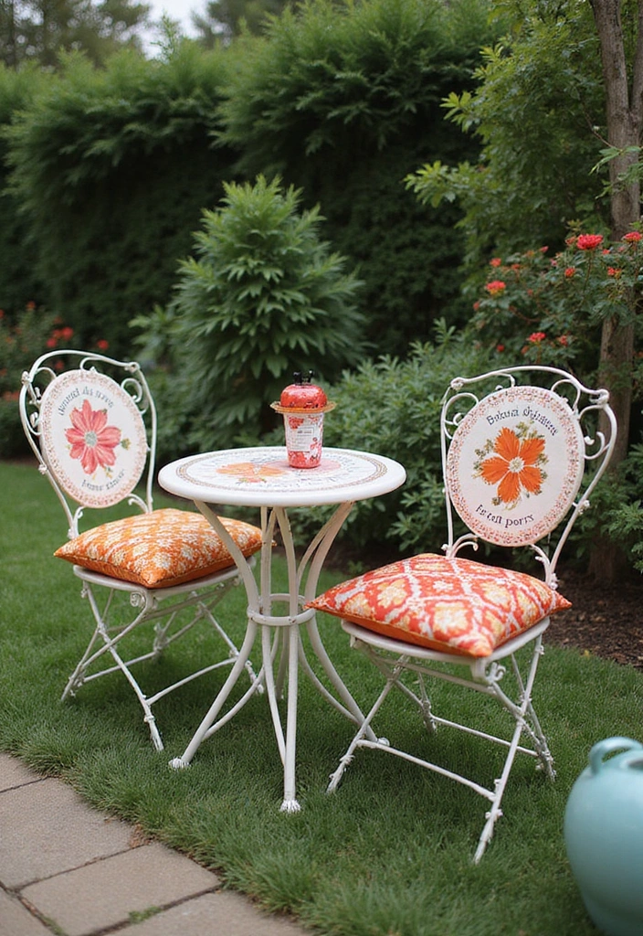 17 Modern Bistro Set Ideas for a Chic Garden Makeover (#12 Is a Game Changer!) - 15. Personalized Bistro Sets