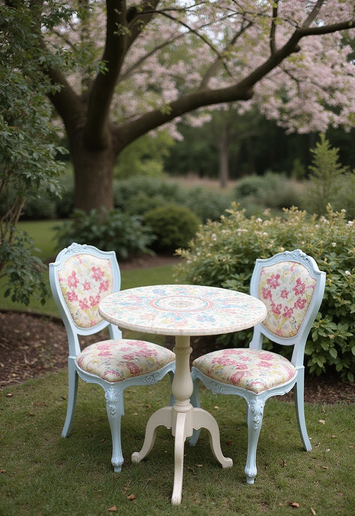 17 Modern Bistro Set Ideas for a Chic Garden Makeover (#12 Is a Game Changer!) - 8. Vintage Revival