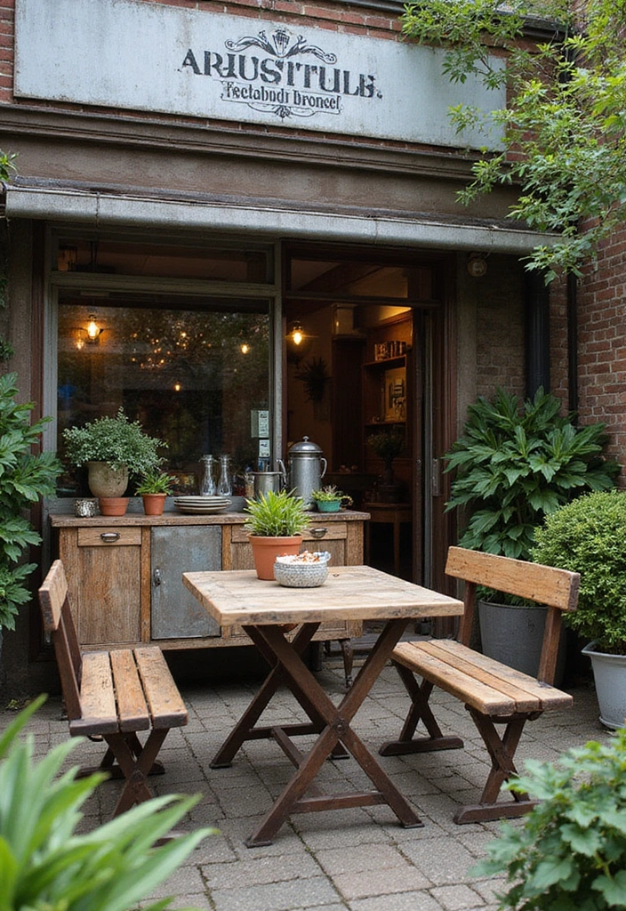 18 Affordable Garden Bistro Set Ideas That Look Like a Million Bucks (You Won't Believe #3!) - 12. Industrial Style Set