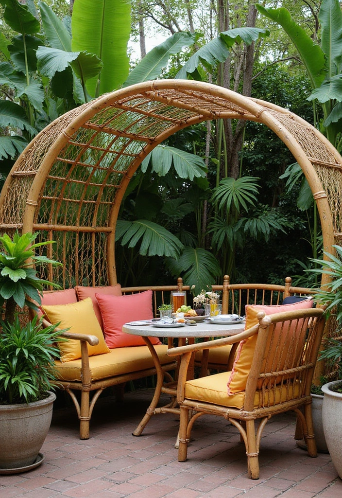18 Affordable Garden Bistro Set Ideas That Look Like a Million Bucks (You Won't Believe #3!) - 14. Bamboo Bistro Set