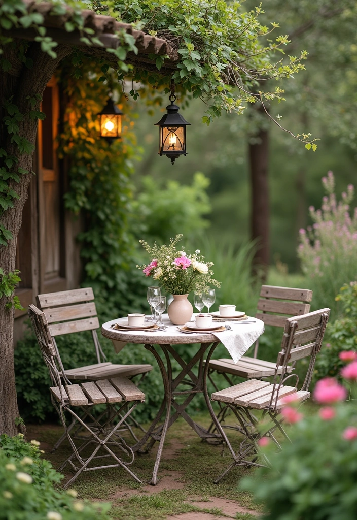 18 Affordable Garden Bistro Set Ideas That Look Like a Million Bucks (You Won't Believe #3!) - 17. Farmhouse Style Set