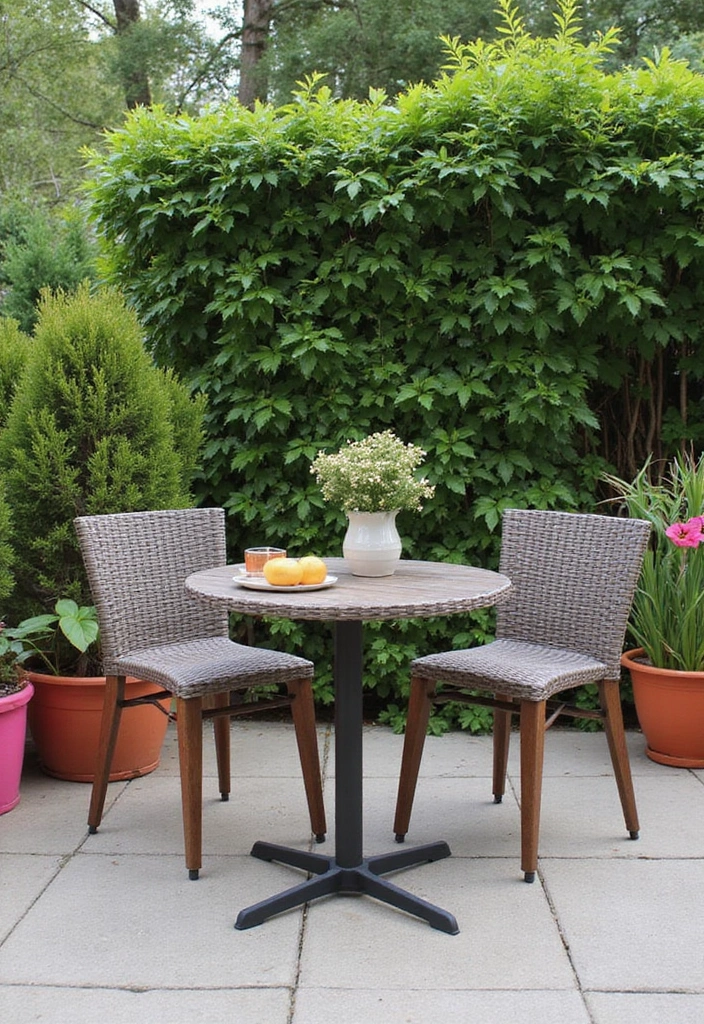 18 Affordable Garden Bistro Set Ideas That Look Like a Million Bucks (You Won't Believe #3!) - 3. Rattan Lookalike Plastic Set