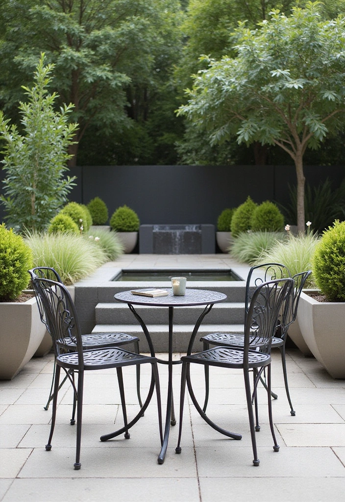 18 Affordable Garden Bistro Set Ideas That Look Like a Million Bucks (You Won't Believe #3!) - 8. Minimalist Metal Set