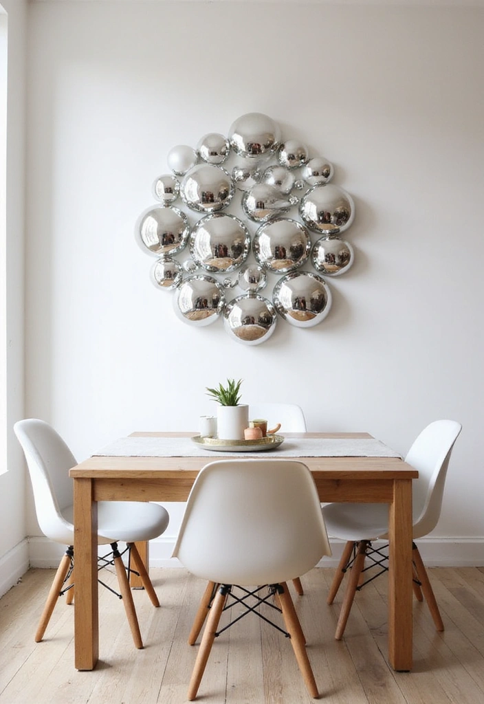 18 Colorful Dining Room Mirror Ideas That'll Brighten Up Your Space Instantly! - 17. Playful Bubble Mirrors