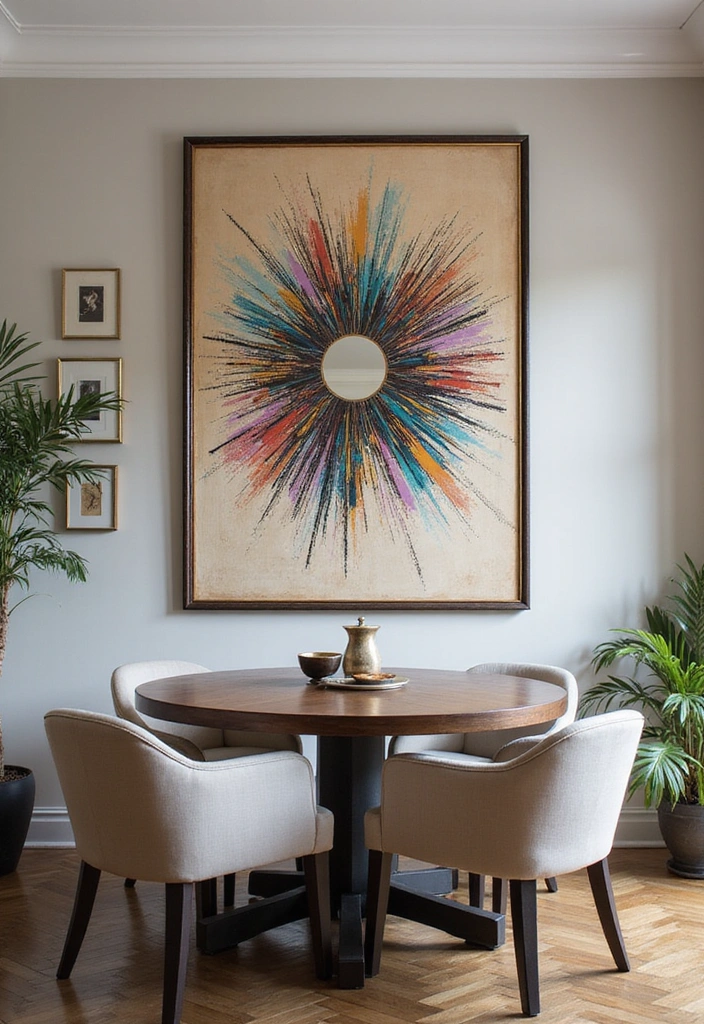 18 Colorful Dining Room Mirror Ideas That'll Brighten Up Your Space Instantly! - 8. Artistic Framed Mirrors