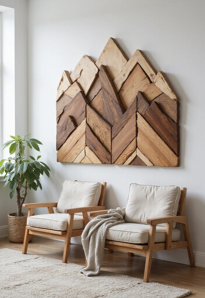 18 Creative Wooden Wall Hanging Ideas That'll Make Your Home Stand Out (#12 Is a Must-See!) - 11. Nature-Inspired Wall Art