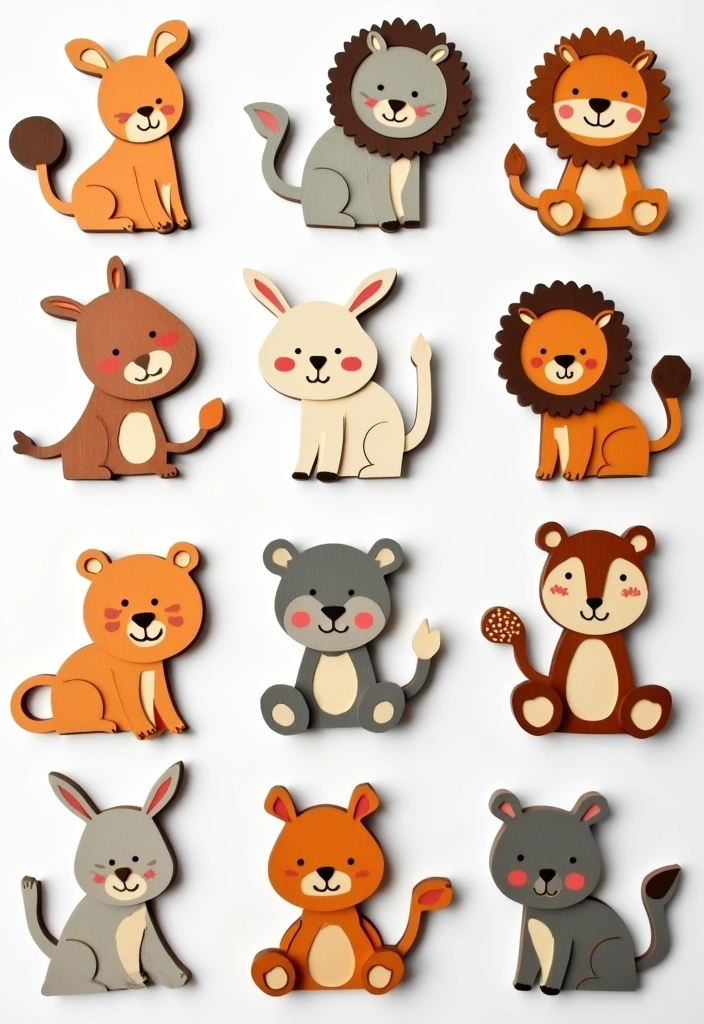 18 Creative Wooden Wall Hanging Ideas That'll Make Your Home Stand Out (#12 Is a Must-See!) - 14. Whimsical Wooden Animals