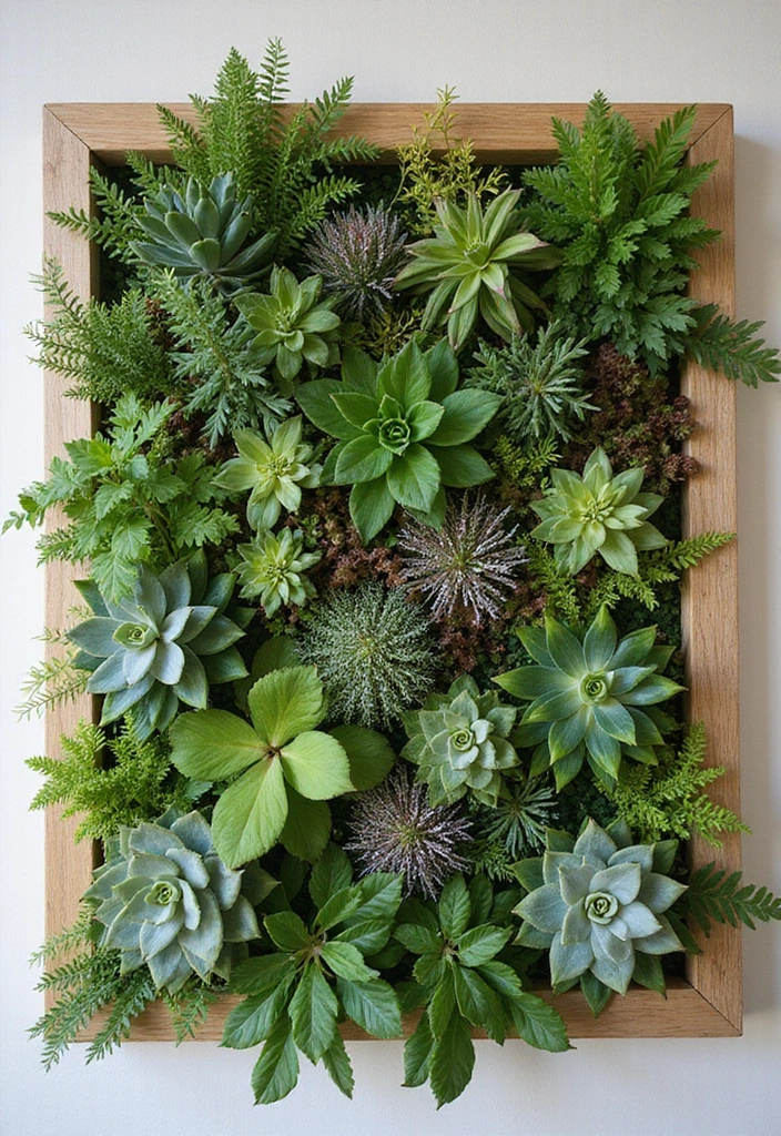18 Creative Wooden Wall Hanging Ideas That'll Make Your Home Stand Out (#12 Is a Must-See!) - 15. Vertical Garden Wall Art