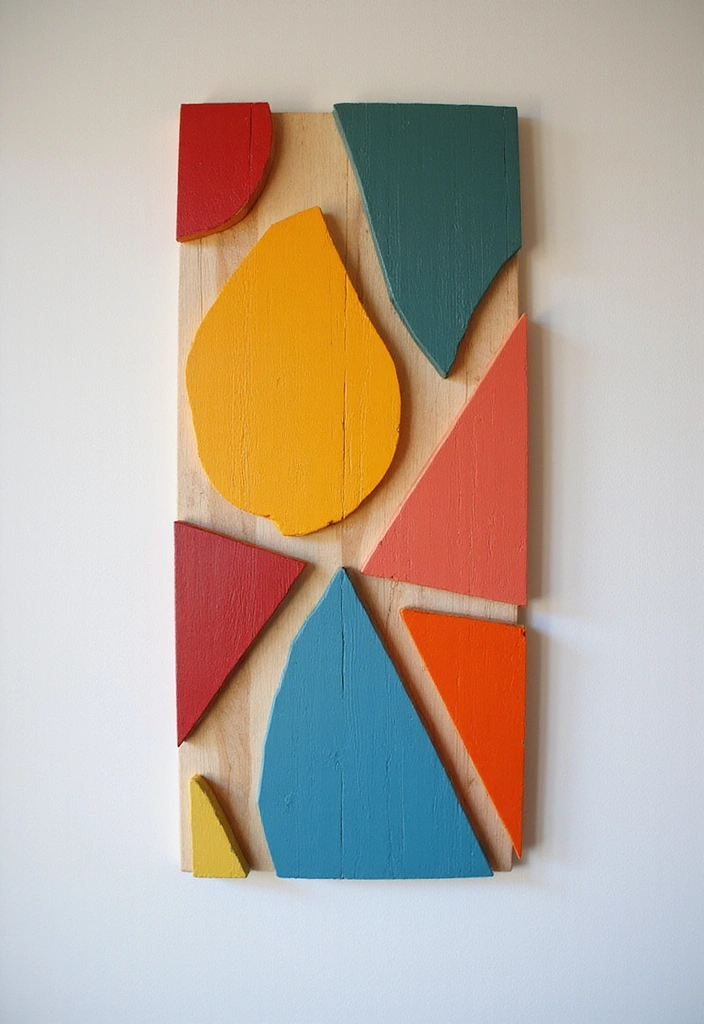 18 Creative Wooden Wall Hanging Ideas That'll Make Your Home Stand Out (#12 Is a Must-See!) - 2. Geometric Wooden Wall Art
