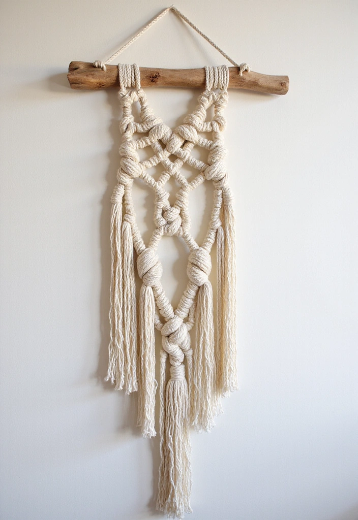18 Creative Wooden Wall Hanging Ideas That'll Make Your Home Stand Out (#12 Is a Must-See!) - 4. Wood and Macramé Fusion