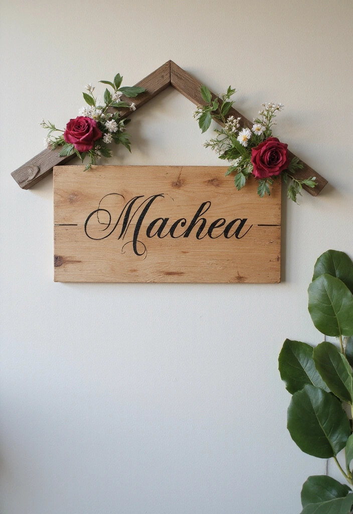 18 Creative Wooden Wall Hanging Ideas That'll Make Your Home Stand Out (#12 Is a Must-See!) - 7. Custom Name Signs