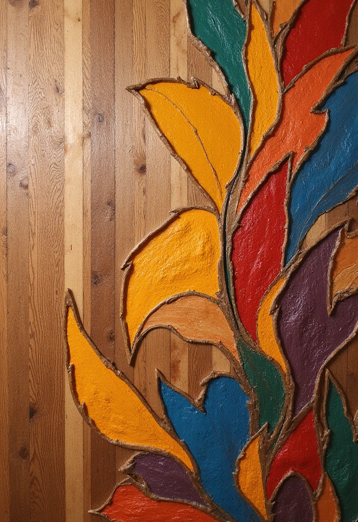 18 Creative Wooden Wall Hanging Ideas That'll Make Your Home Stand Out (#12 Is a Must-See!) - 9. Wooden Wall Murals
