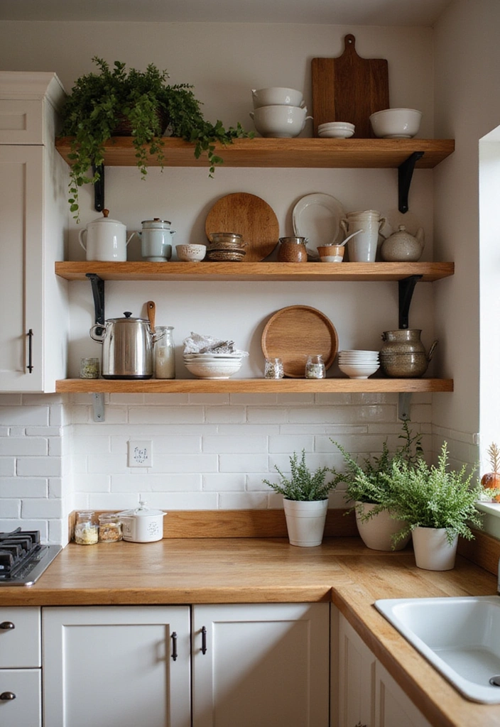 18 Modern Open Kitchen Shelves That Will Make Your Friends Jealous! - 17. Dual Functionality