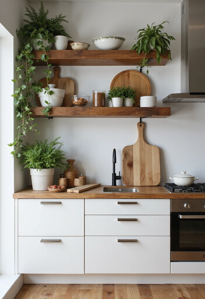 18 Modern Open Kitchen Shelves That Will Make Your Friends Jealous! - 18. Eco-friendly Shelving
