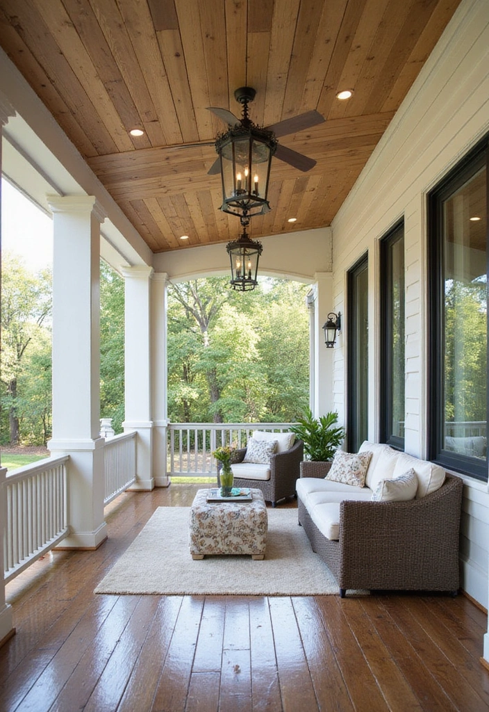 18 Modern Porch Ceilings That Redefine Outdoor Elegance (You Can't Miss #7!) - 8. Indoor-Outdoor Continuity