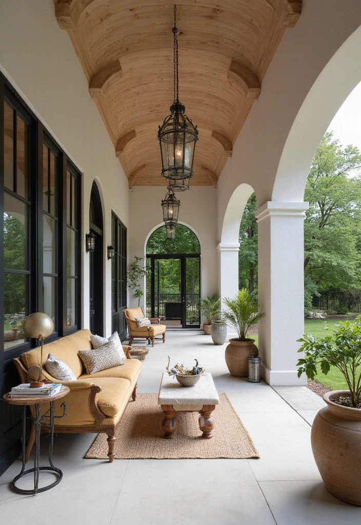 18 Modern Porch Ceilings That Redefine Outdoor Elegance (You Can't Miss #7!) - 9. Curved Ceilings for a Unique Touch