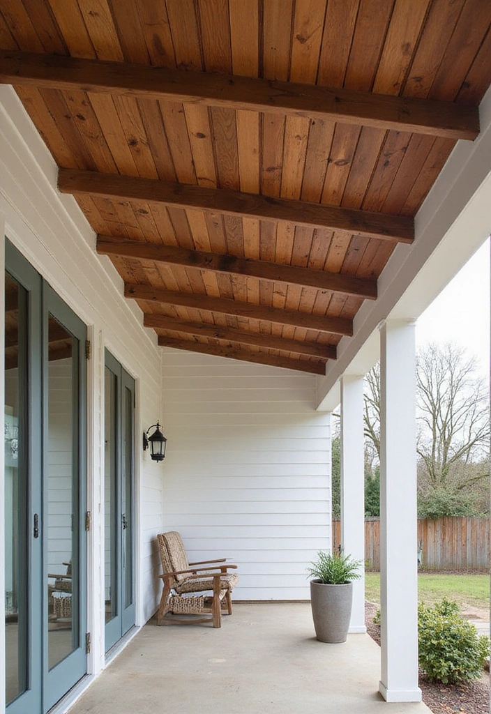 19 Creative Porch Ceiling Patterns That Will Make Your Guests Say 'Wow!' - 17. Artistic Wood Slats
