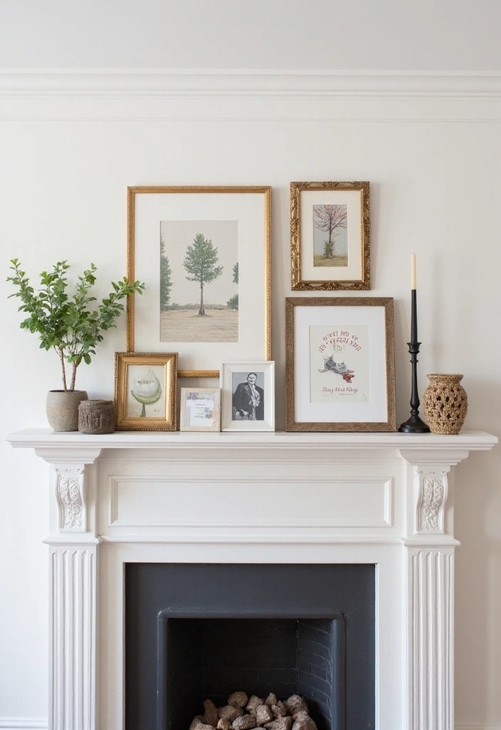 19 Layered Farmhouse Mantel Decor Ideas That Create Stunning Visuals (Tip #7 Will Blow Your Mind!) - 4. Artful Layering