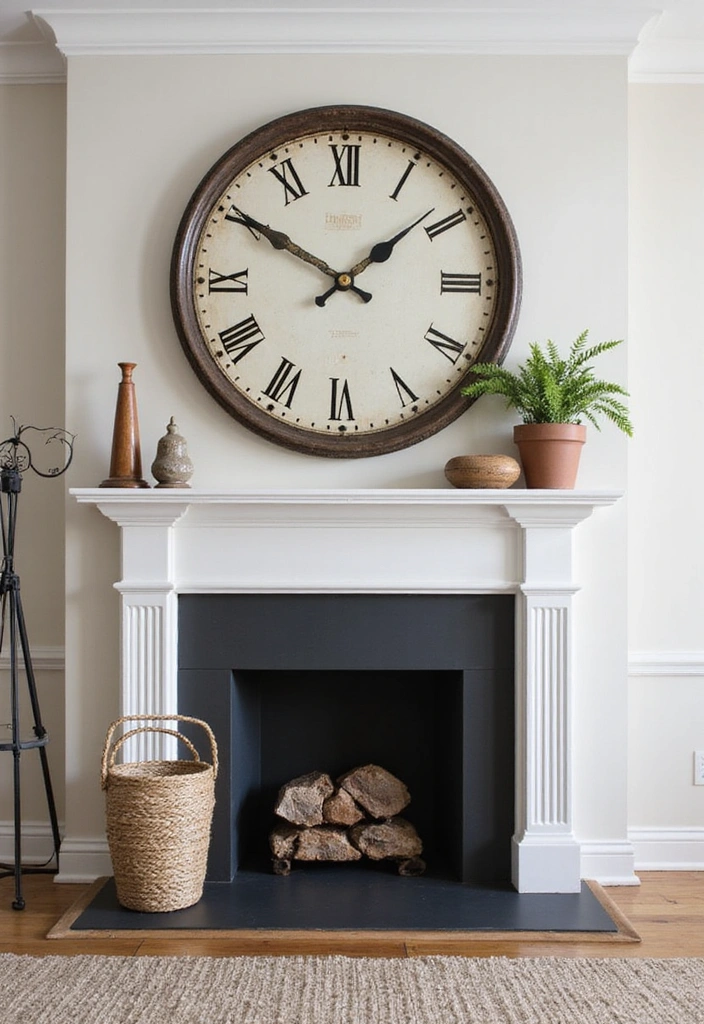 19 Layered Farmhouse Mantel Decor Ideas That Create Stunning Visuals (Tip #7 Will Blow Your Mind!) - 6. Create a Focal Point