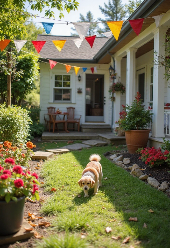 19 Pet-Friendly Small Backyard Turf Ideas That Every Dog Owner Needs to See (#8 Is a Game-Changer!) - 16. Seasonal Decor for a Festive Vibe
