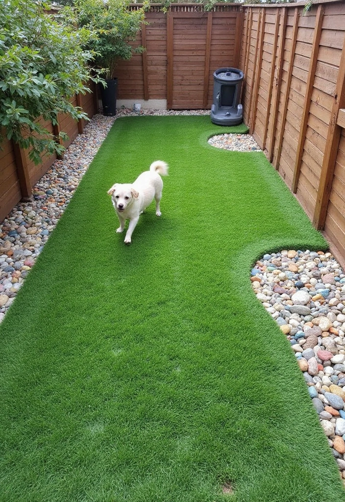 19 Pet-Friendly Small Backyard Turf Ideas That Every Dog Owner Needs to See (#8 Is a Game-Changer!) - 2. Artificial Turf with Built-in Drainage
