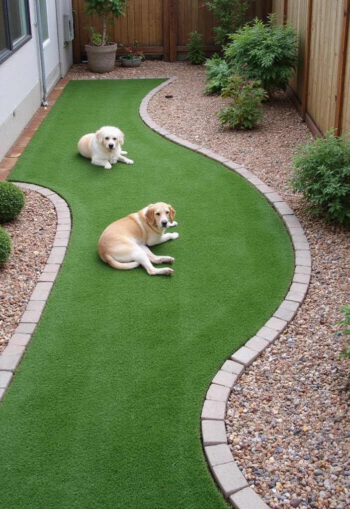 19 Pet-Friendly Small Backyard Turf Ideas That Every Dog Owner Needs to See (#8 Is a Game-Changer!) - 5. Pet-Friendly Turf with Grass Textures