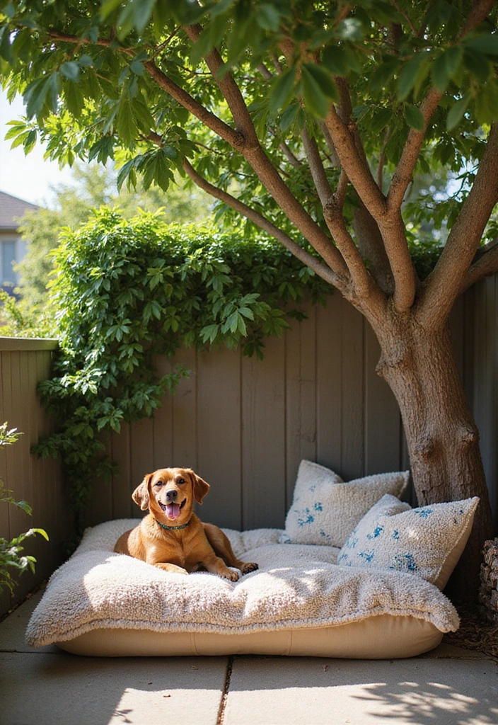 19 Pet-Friendly Small Backyard Turf Ideas That Every Dog Owner Needs to See (#8 Is a Game-Changer!) - 9. Cozy Dog Nooks