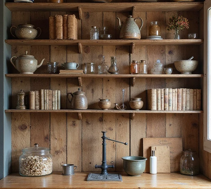 19 Vintage Open Kitchen Shelf Ideas That&#8217;ll Give Your Kitchen Timeless Charm!