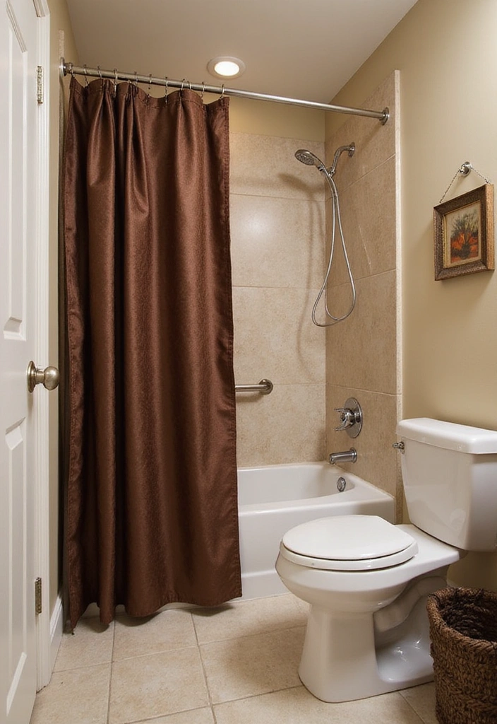 20 Affordable Luxury Bathroom Upgrades You'll Wish You Knew Sooner! - 1. Elegant Shower Curtain