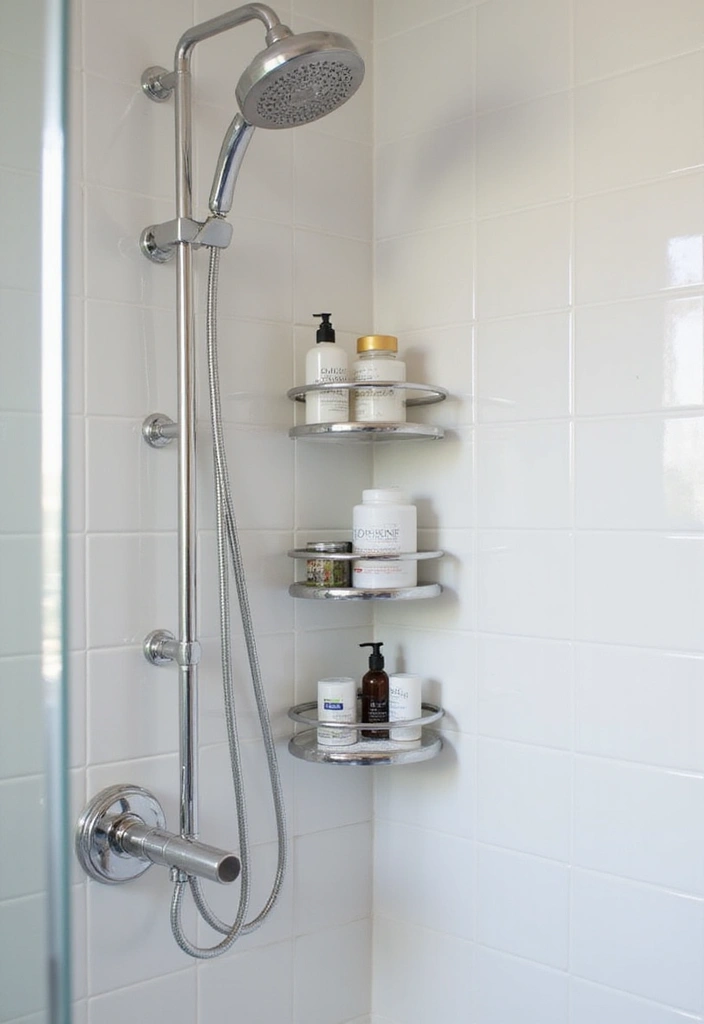 20 Affordable Luxury Bathroom Upgrades You'll Wish You Knew Sooner! - 10. Elegant Shower Caddy