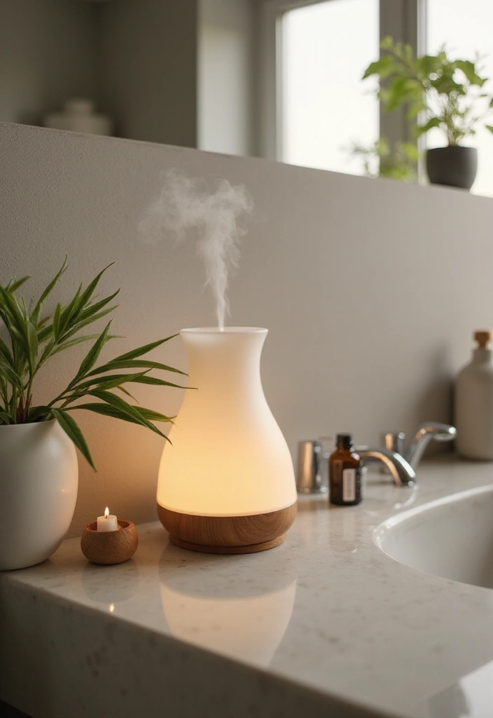 20 Affordable Luxury Bathroom Upgrades You'll Wish You Knew Sooner! - 18. Scented Essential Oil Diffuser