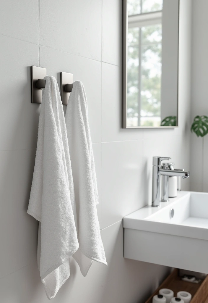 20 Affordable Luxury Bathroom Upgrades You'll Wish You Knew Sooner! - 3. Stylish Towel Hooks