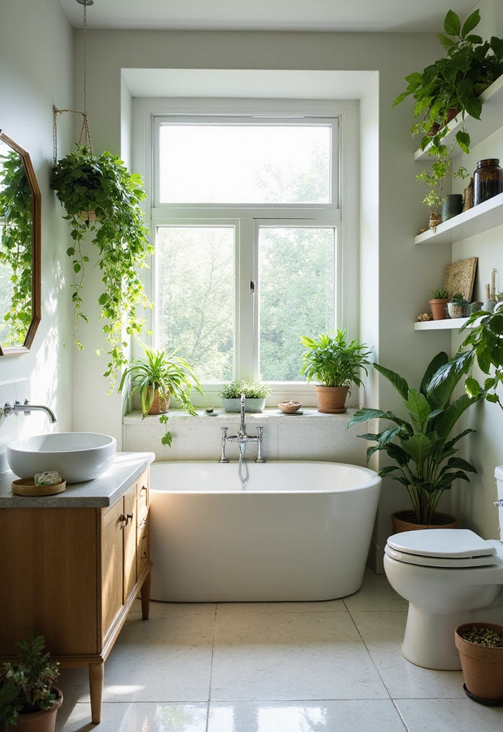 20 Affordable Luxury Bathroom Upgrades You'll Wish You Knew Sooner! - 6. Fresh Plants
