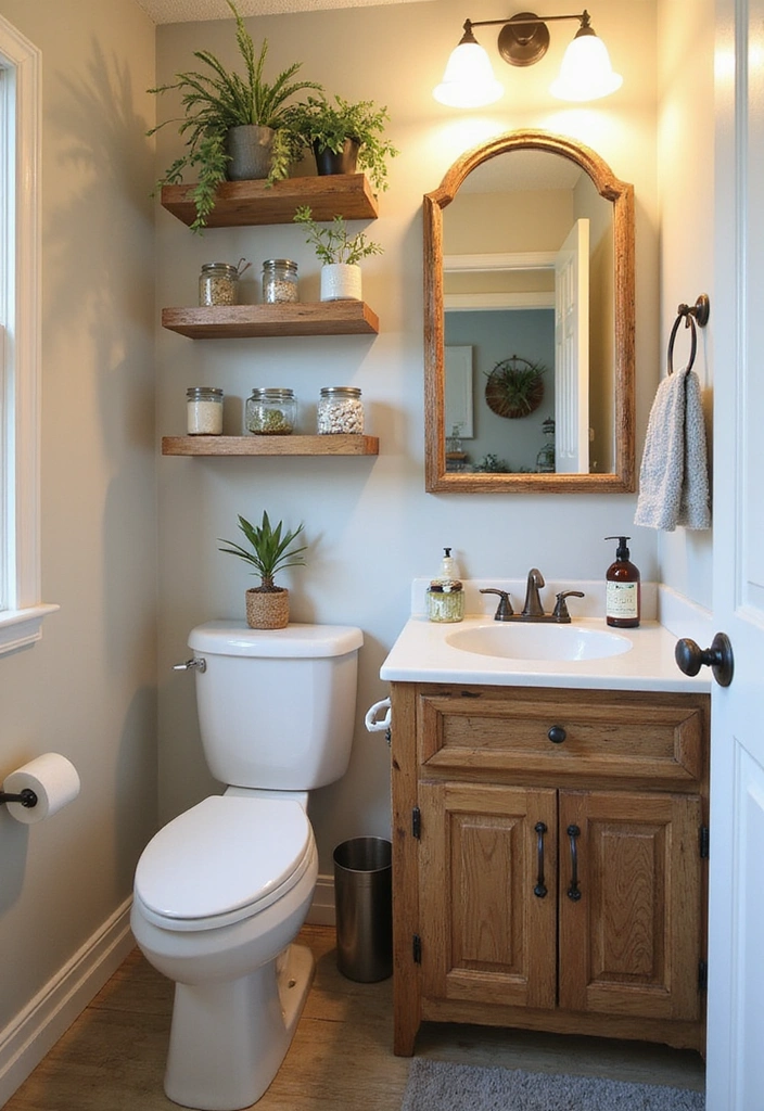 20 Brilliant Small Bathroom Ideas That Prove Size Doesn't Matter (You'll Want to Steal #12!) - 14. Upcycled Materials