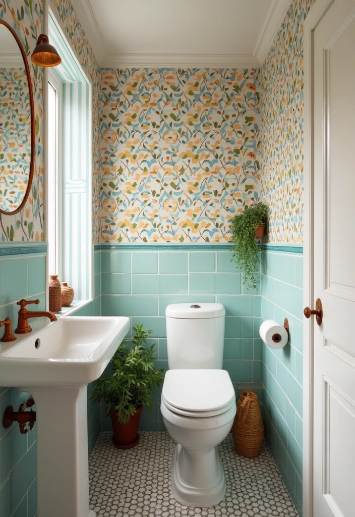 20 Brilliant Small Bathroom Ideas That Prove Size Doesn't Matter (You'll Want to Steal #12!) - 19. Playful Patterns