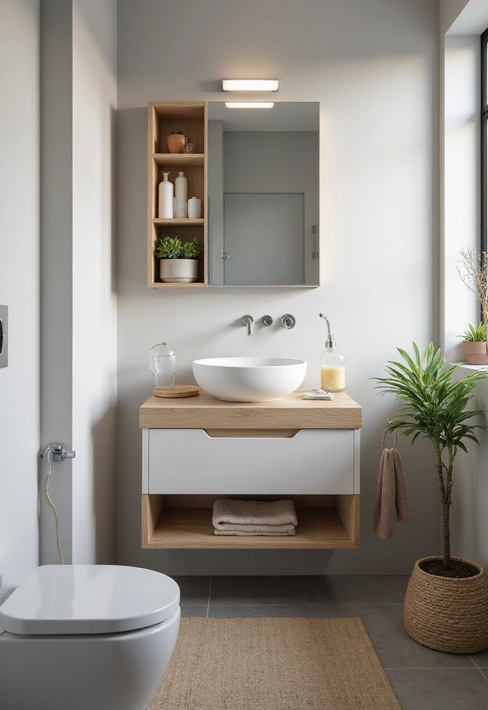 20 Brilliant Small Bathroom Ideas That Prove Size Doesn't Matter (You'll Want to Steal #12!) - 2. Floating Fixtures