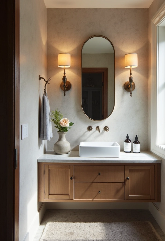 20 Brilliant Small Bathroom Ideas That Prove Size Doesn't Matter (You'll Want to Steal #12!) - 7. Statement Lighting