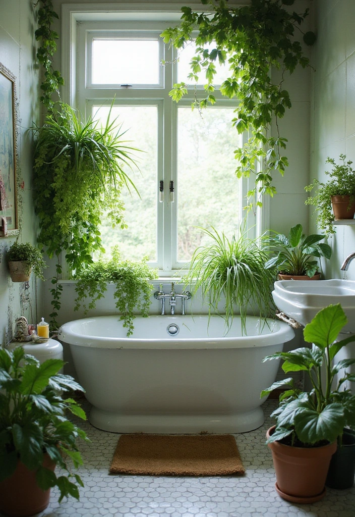 20 Brilliant Small Bathroom Ideas That Prove Size Doesn't Matter (You'll Want to Steal #12!) - 9. Greenery and Plants