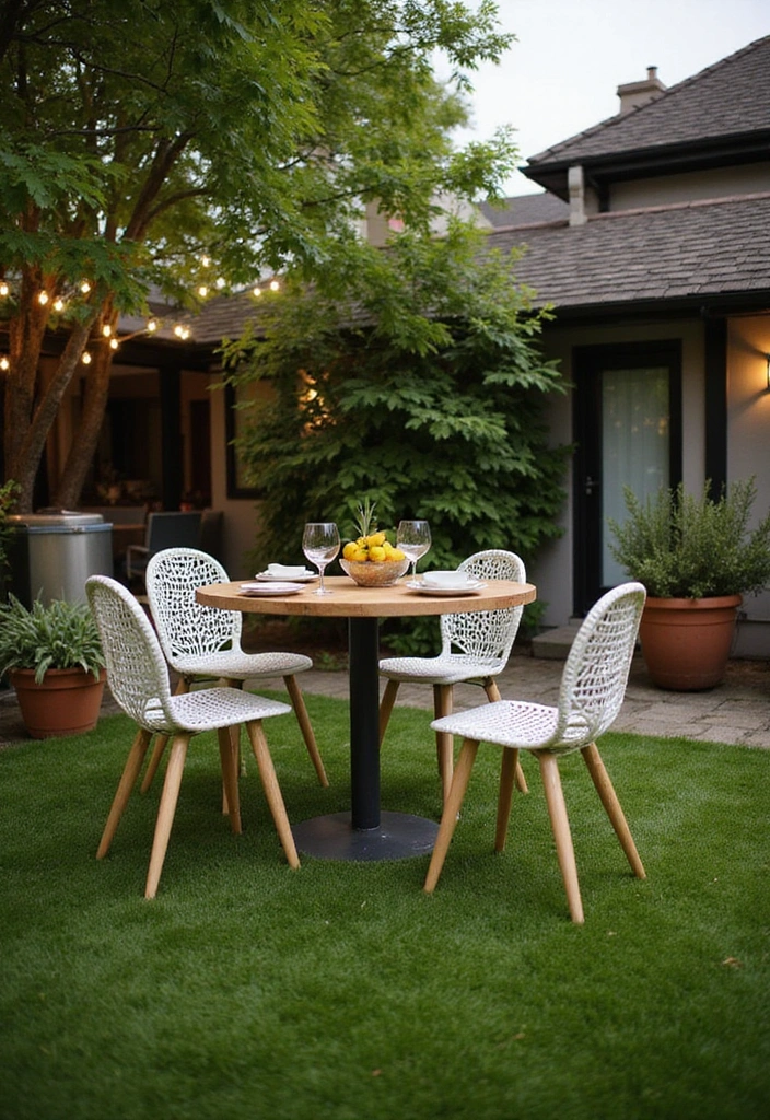 20 Budget-Friendly Backyard Turf Ideas You Can DIY (Number 4 is a Game Changer!) - 15. Turf for Outdoor Dining Area