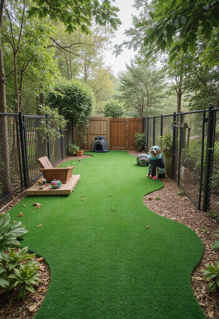 20 Budget-Friendly Backyard Turf Ideas You Can DIY (Number 4 is a Game Changer!) - 17. Turf Pet Run
