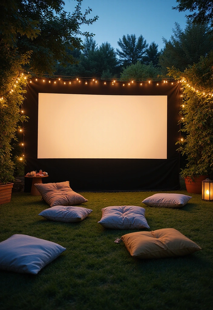 20 Budget-Friendly Backyard Turf Ideas You Can DIY (Number 4 is a Game Changer!) - 18. Turf for Outdoor Movie Night