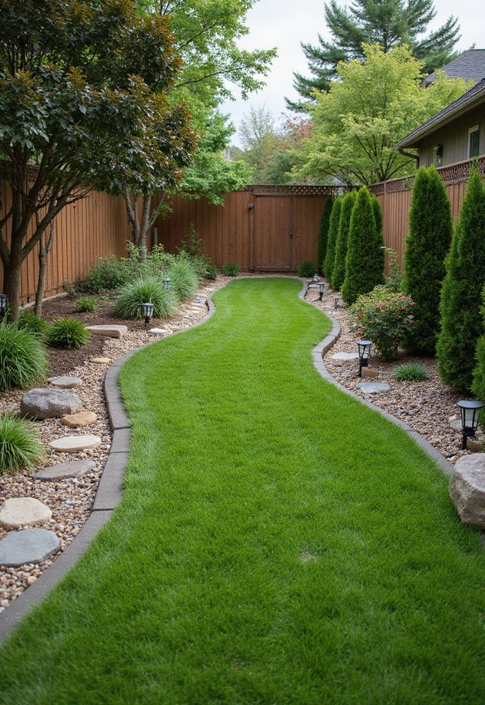 20 Budget-Friendly Backyard Turf Ideas You Can DIY (Number 4 is a Game Changer!) - 2. Turf-Lined Pathway