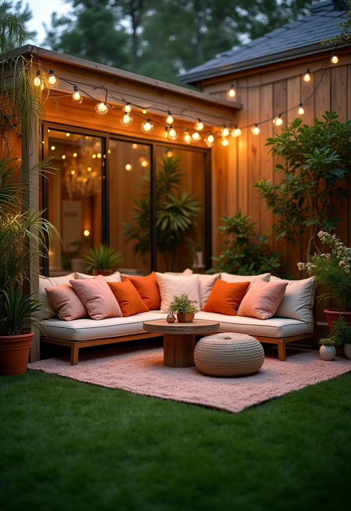 20 Budget-Friendly Backyard Turf Ideas You Can DIY (Number 4 is a Game Changer!) - 3. Mini Turf Lounge Area