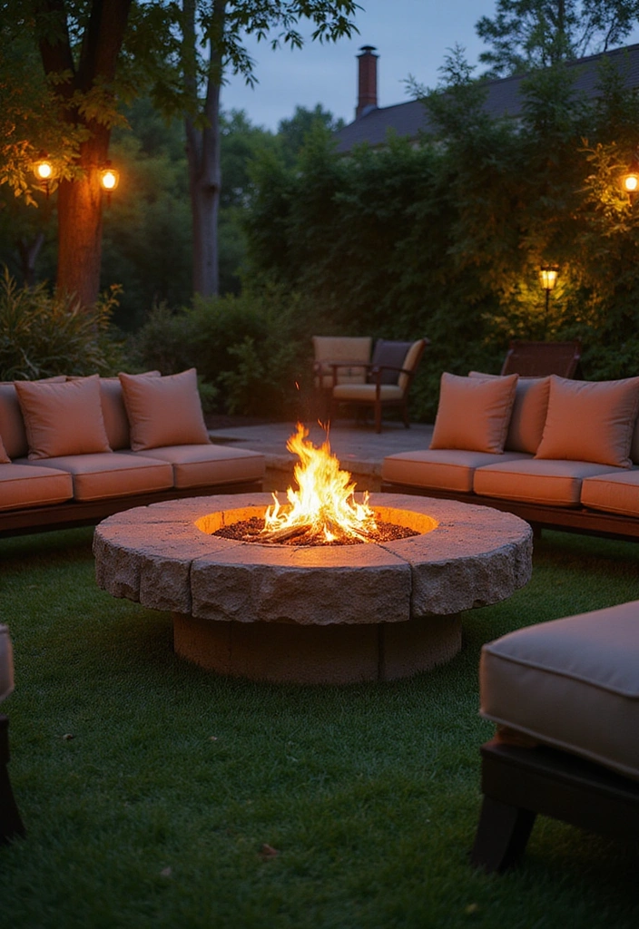 20 Budget-Friendly Backyard Turf Ideas You Can DIY (Number 4 is a Game Changer!) - 5. Around the Fire Pit