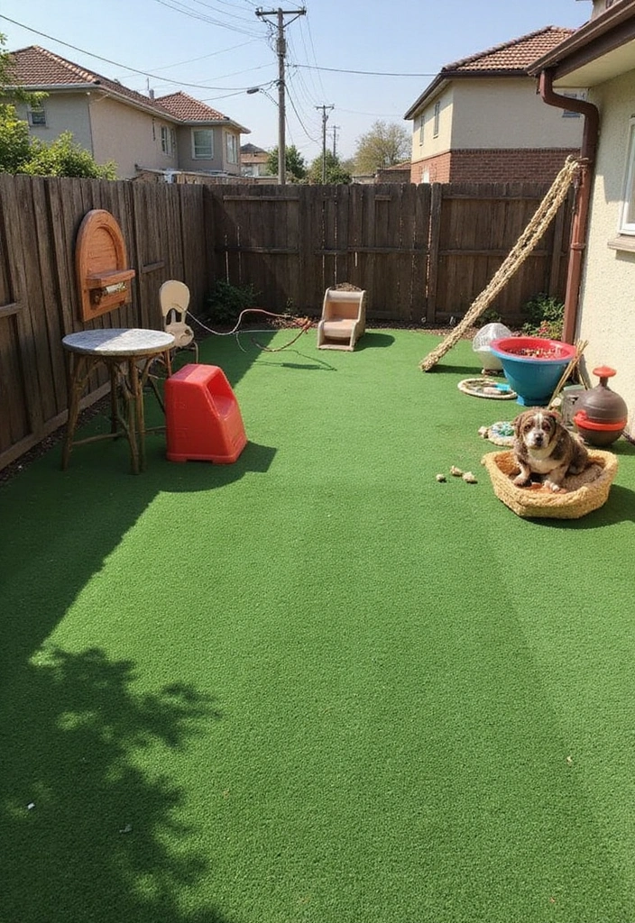 20 Budget-Friendly Backyard Turf Ideas You Can DIY (Number 4 is a Game Changer!) - 7. Turf for Pet Play Area