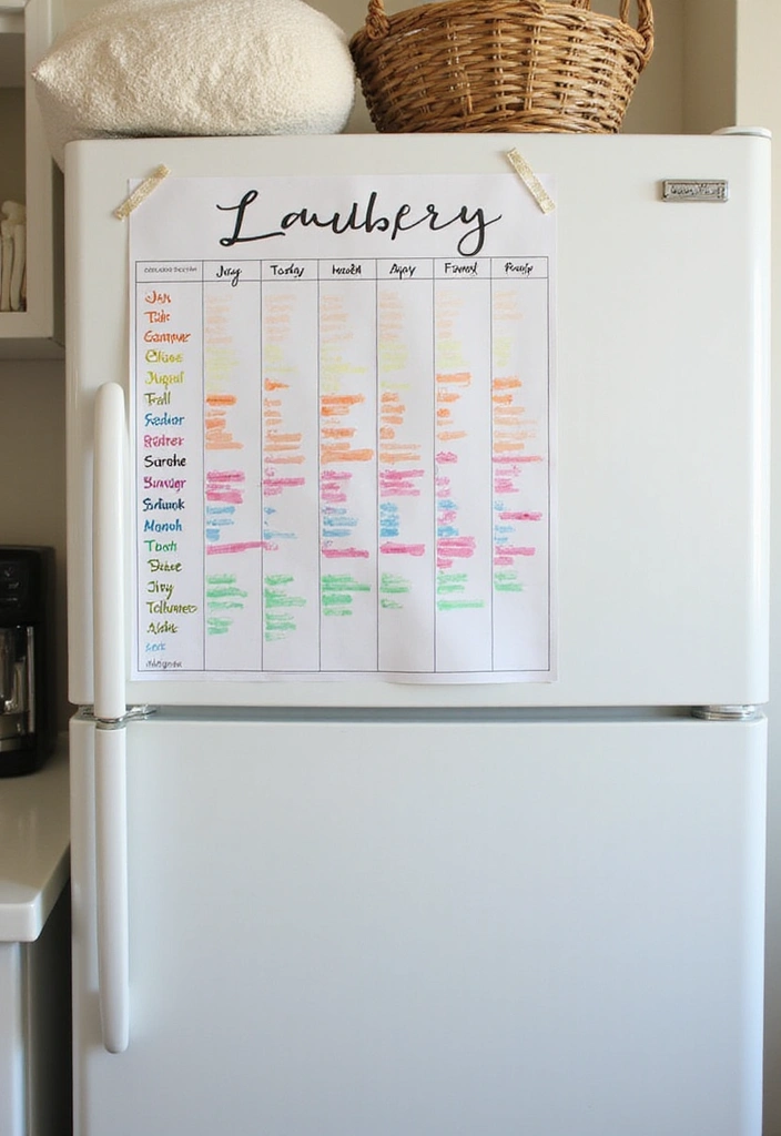 20 Laundry Organization Tips That’ll Change Your Life (and Your Laundry Routine!) - 14. Make a Laundry Schedule